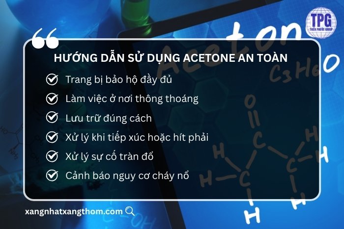 Hướng dẫn sử dụng Acetone an toàn 