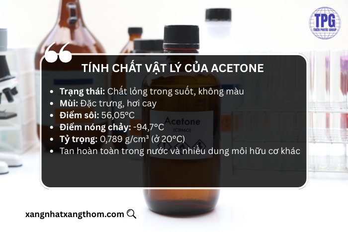 Tính chất vật lý của Acetone