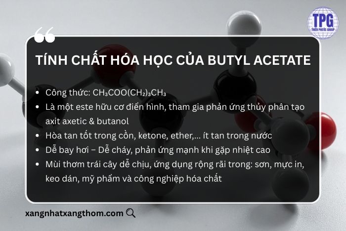 Tính chất hóa học của Butyl Acetate