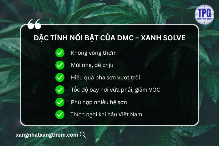 Đặc tính của dung môi pha sơn