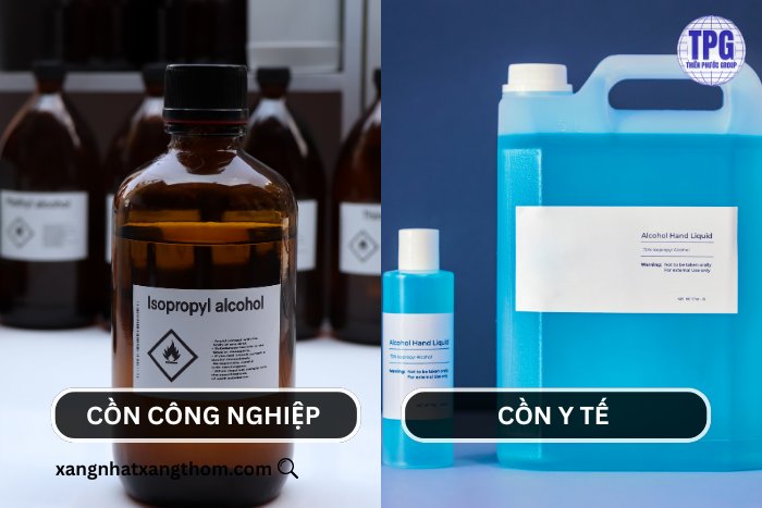 Phân biệt cồn công nghiệp và cồn y tế
