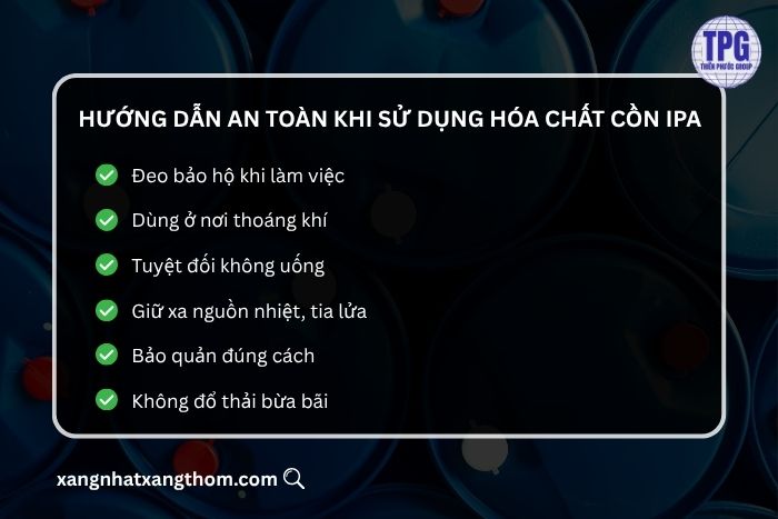 Hướng dẫn an toàn khi sử dụng hóa chất cồn IPA 