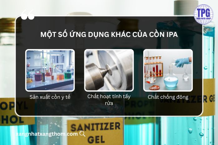 Một số ứng dụng khác của cồn IPA