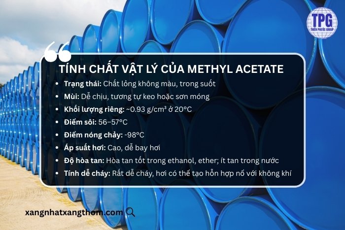  Tính chất vật lý của Methyl Acetate