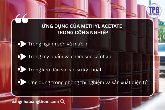 Ứng dụng của Methyl Acetate trong công nghiệp