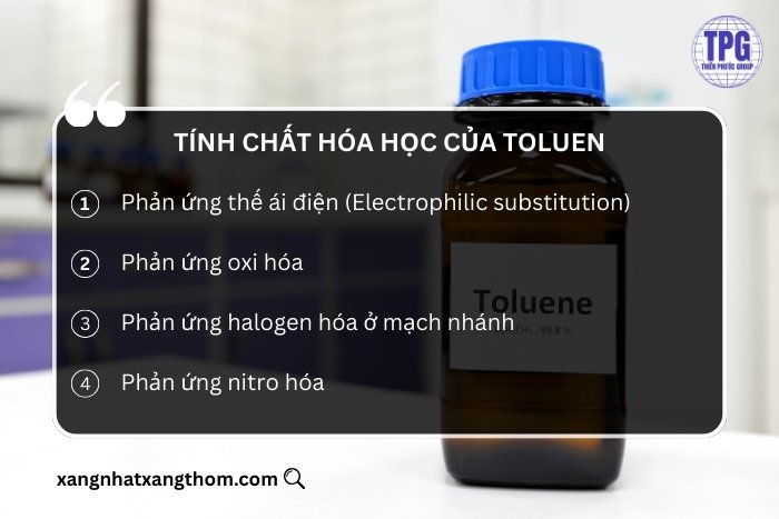 Tính chất hóa học của Toluen (Toluene)