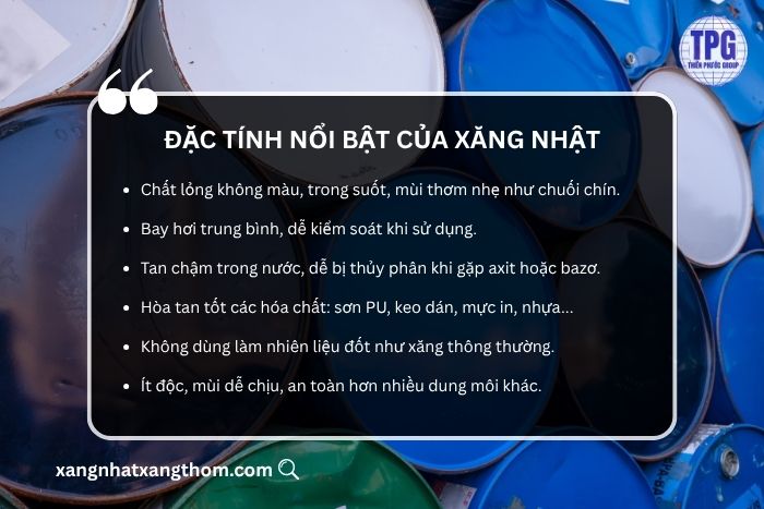 Đặc tính nổi bật của Xăng Nhật 