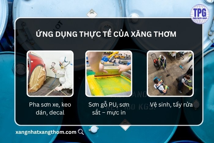 Ứng dụng thực tế của Xăng thơm